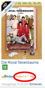 amazon instant video prime ablauf