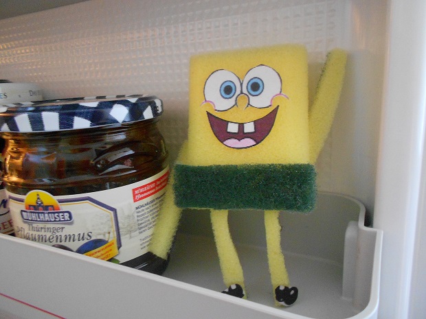 SpongeBob ganz cool im Kühlschrank